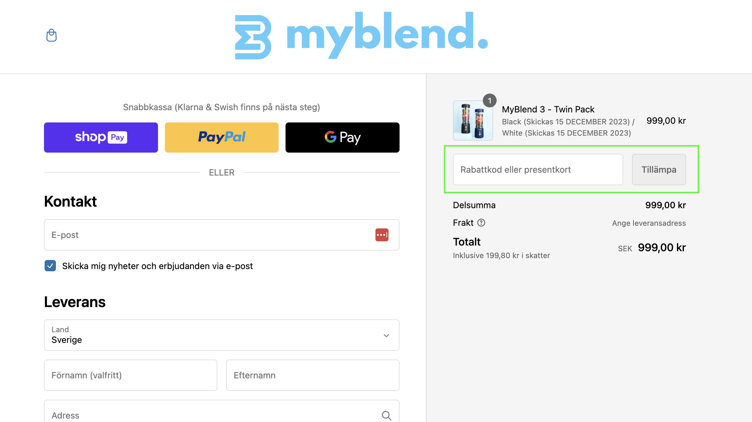 MyBlend Rabattcode