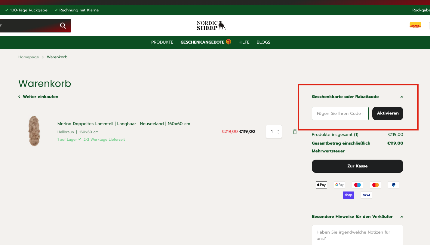 Nordic Sheep Rabattcode